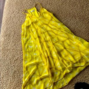 Yellow Spaghetti Strapped Dress